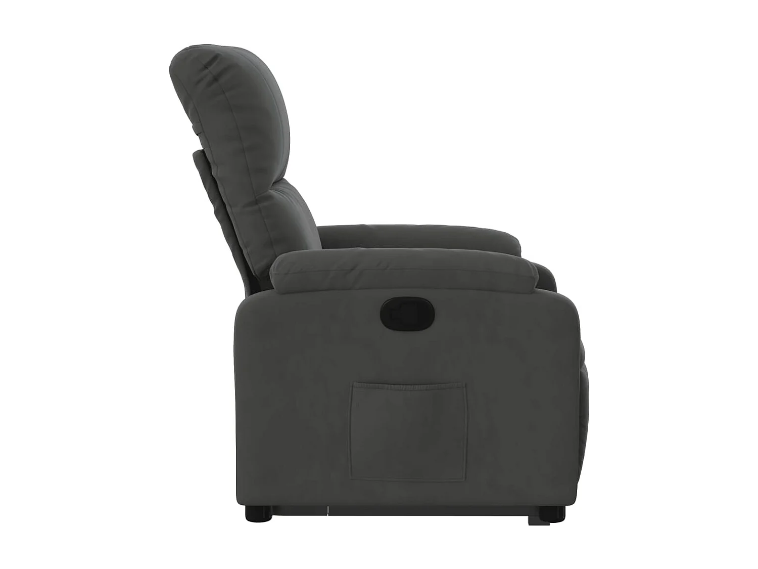 Fauteuil inclinable gris foncé tissu microfibre