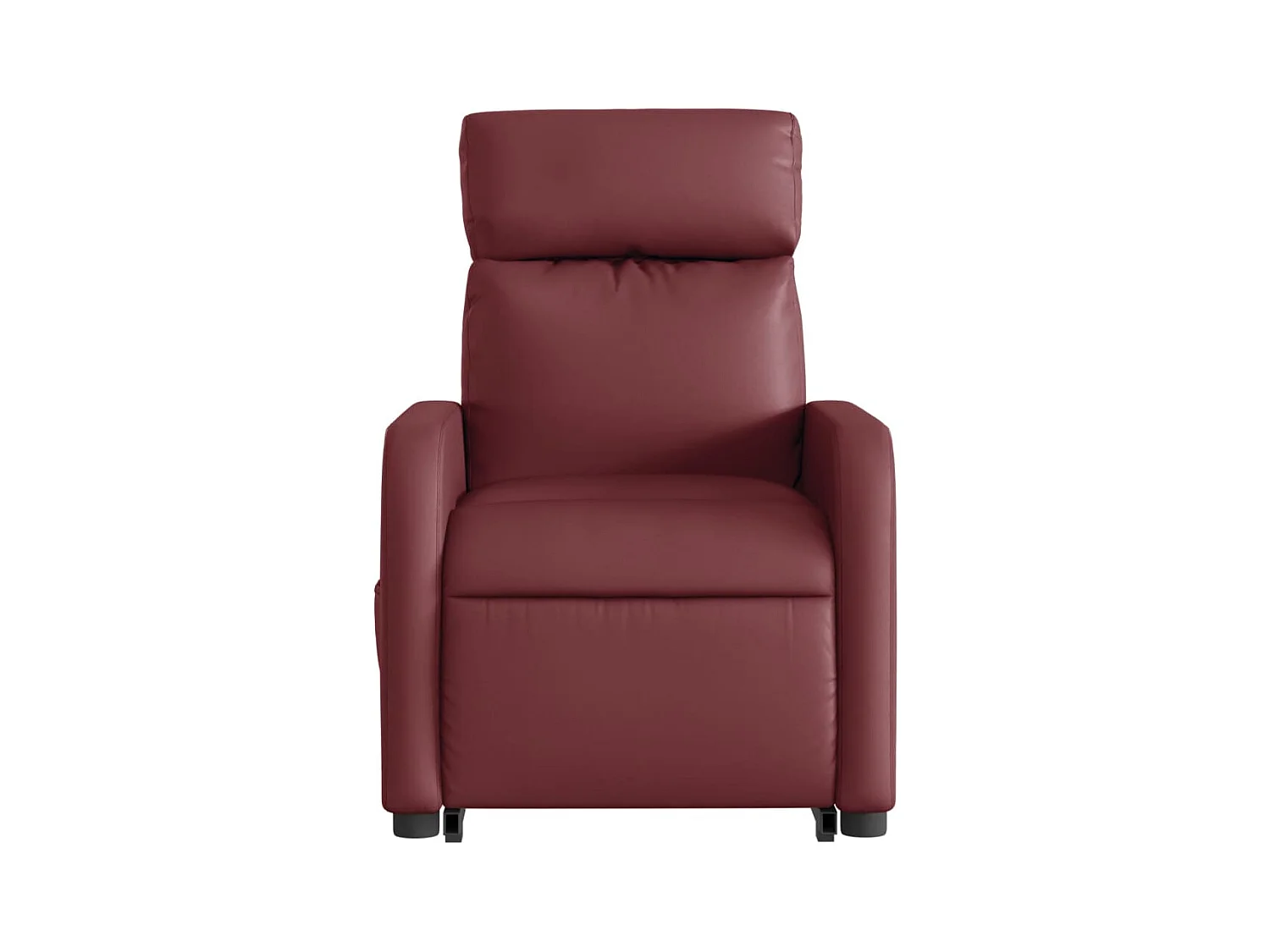 Fauteuil inclinable électrique rouge bordeaux similicuir