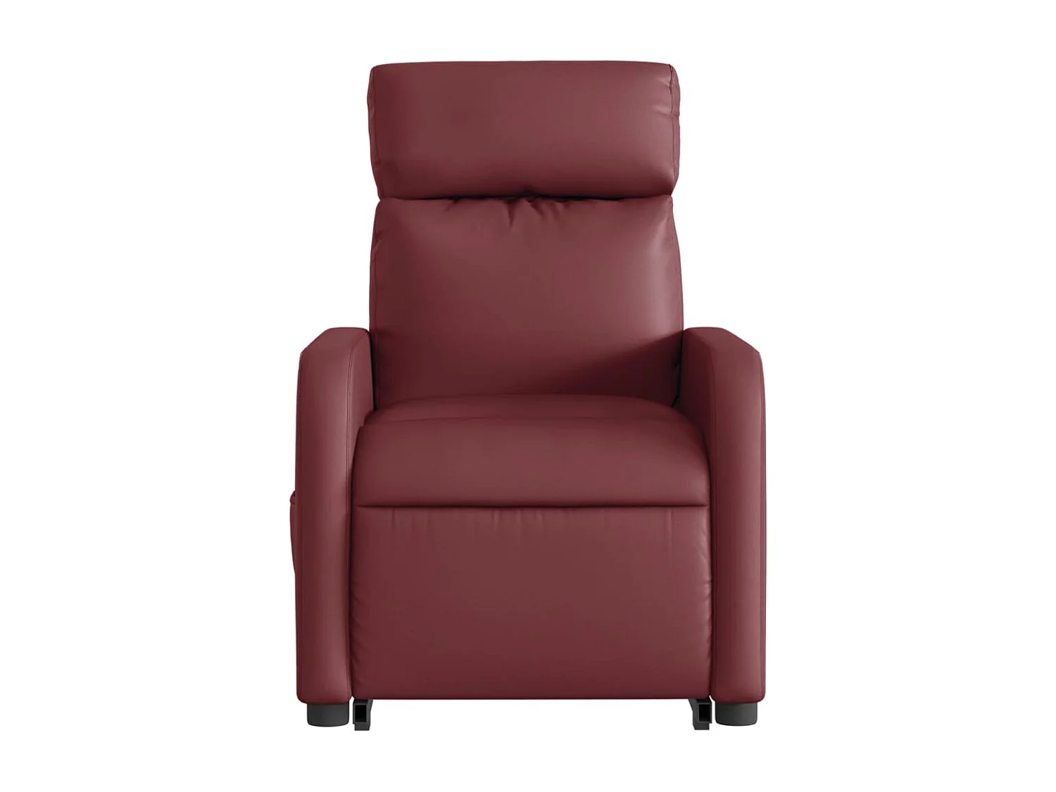 Fauteuil inclinable électrique rouge bordeaux similicuir