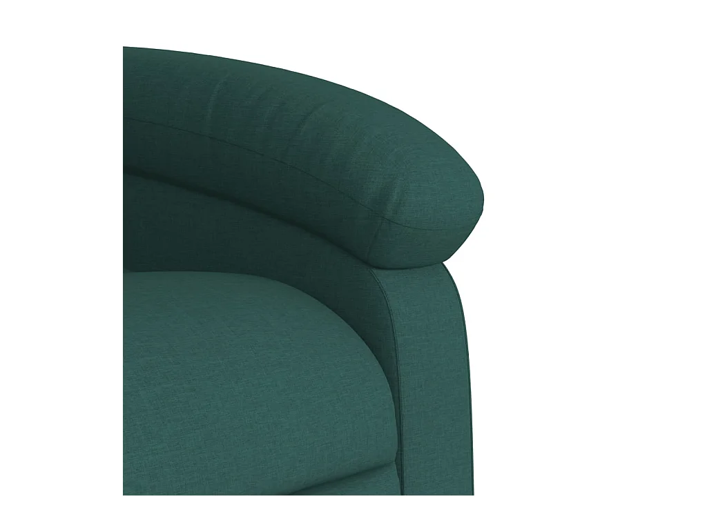 Sillón reclinable de tela verde oscuro