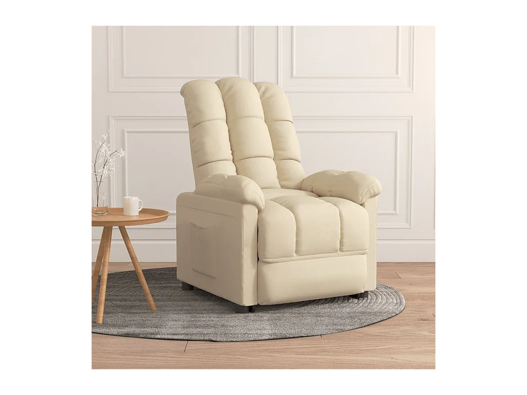 Fauteuil inclinable Crème Tissu