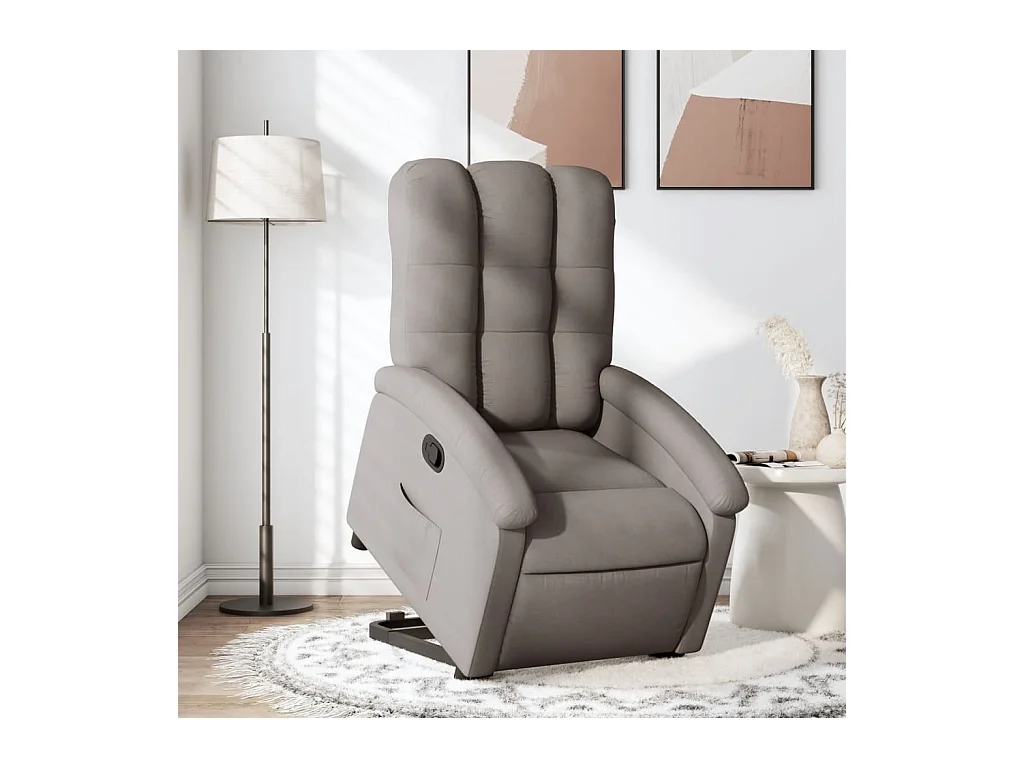 Fauteuil inclinable taupe tissu