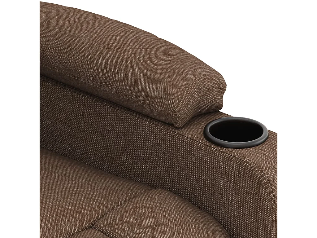 Fauteuil inclinable électrique Marron Tissu