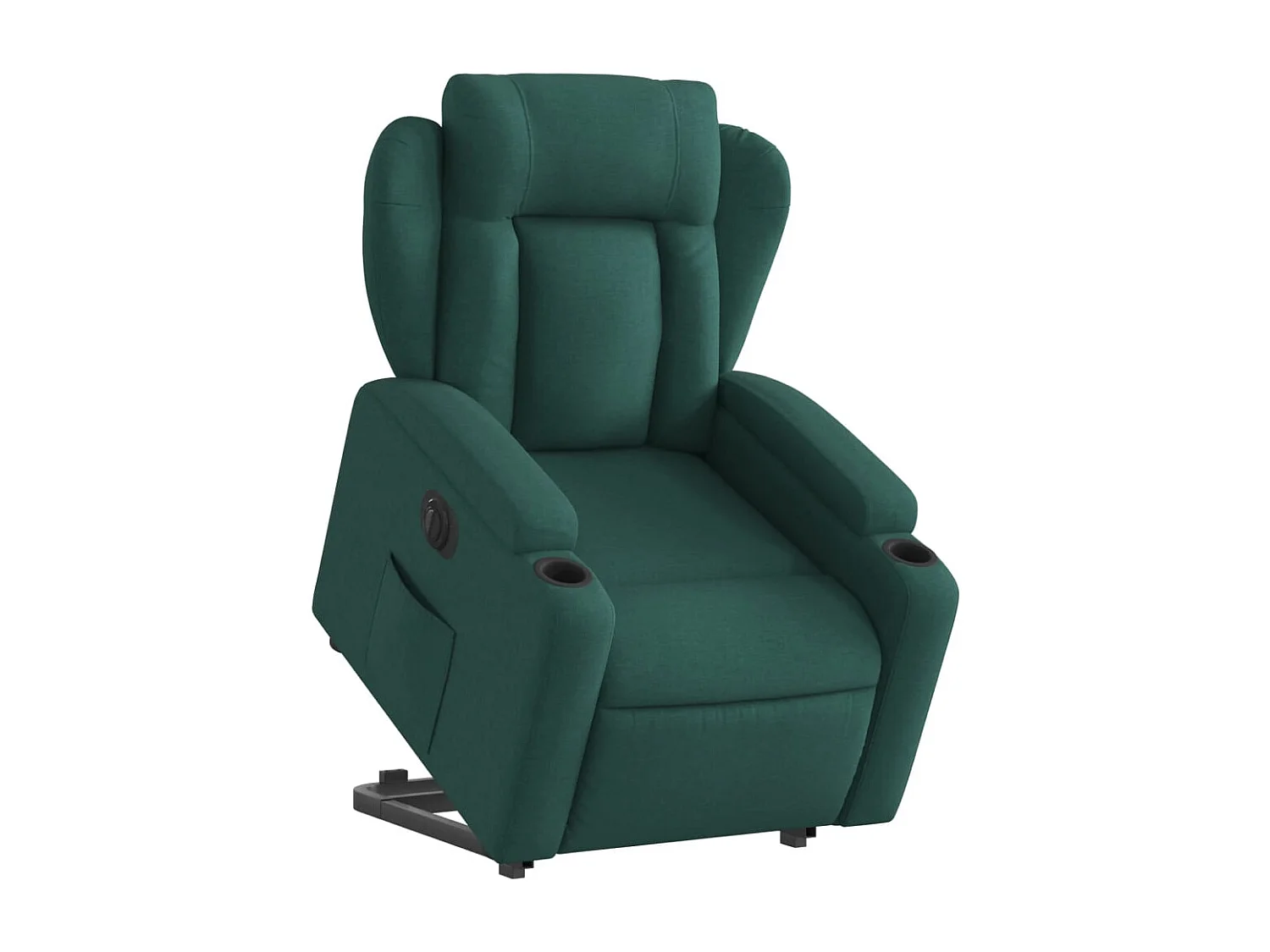 Fauteuil inclinable électrique vert foncé tissu