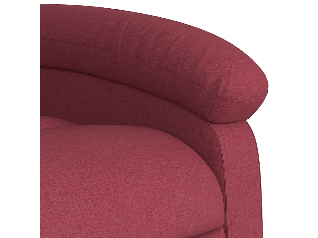 Fauteuil inclinable électrique rouge bordeaux tissu