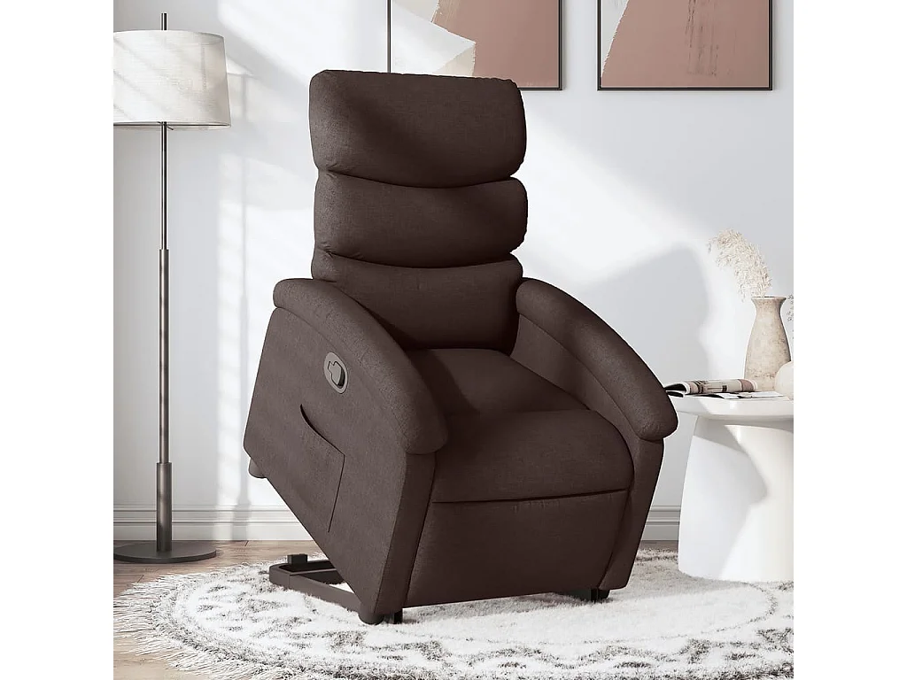 Fauteuil inclinable marron foncé tissu