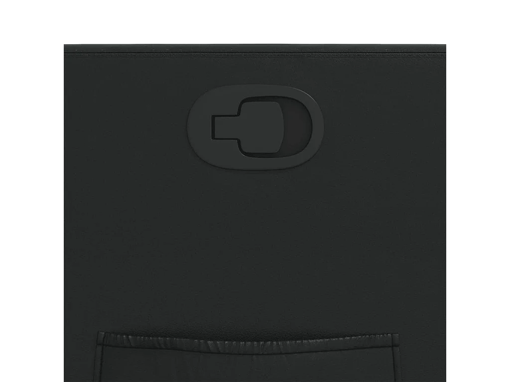 Sillón reclinable de cuero sintético negro