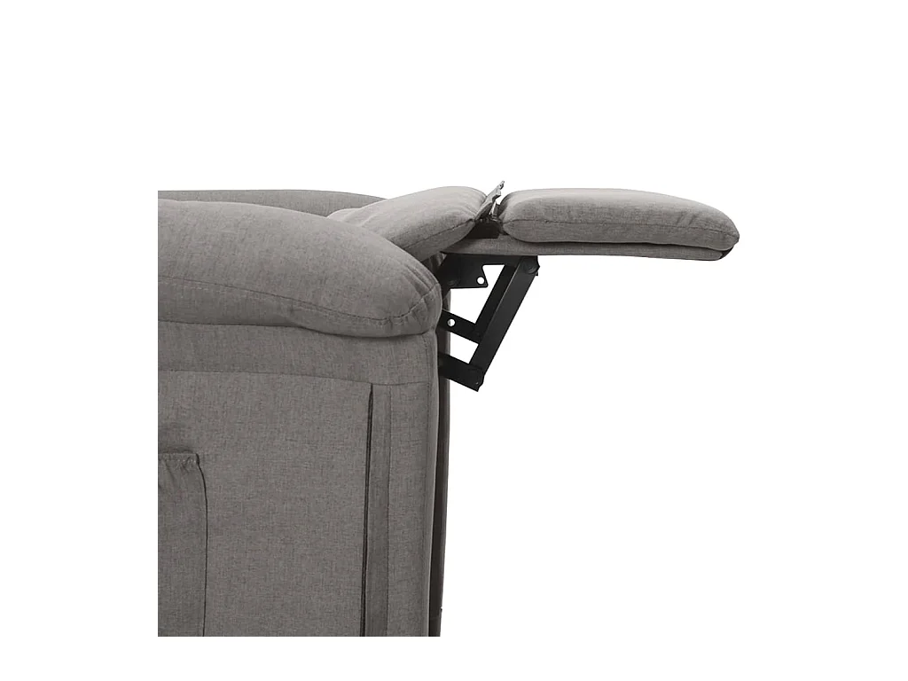 Fauteuil inclinable électrique Gris clair Tissu