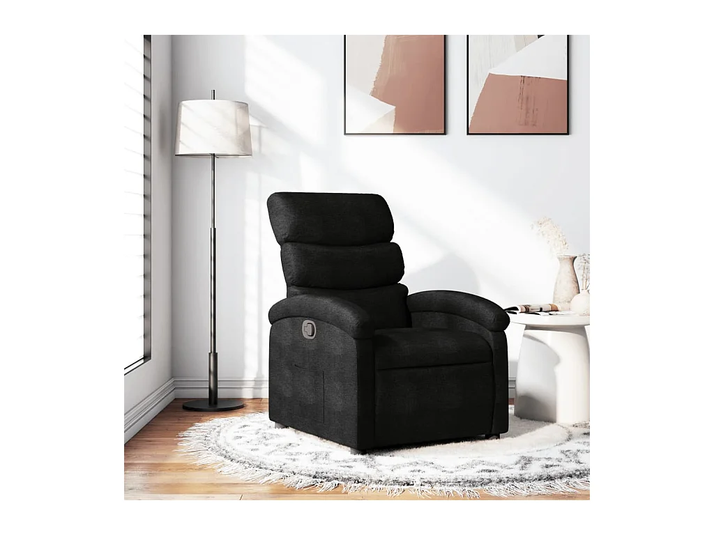 Fauteuil inclinable Noir Tissu