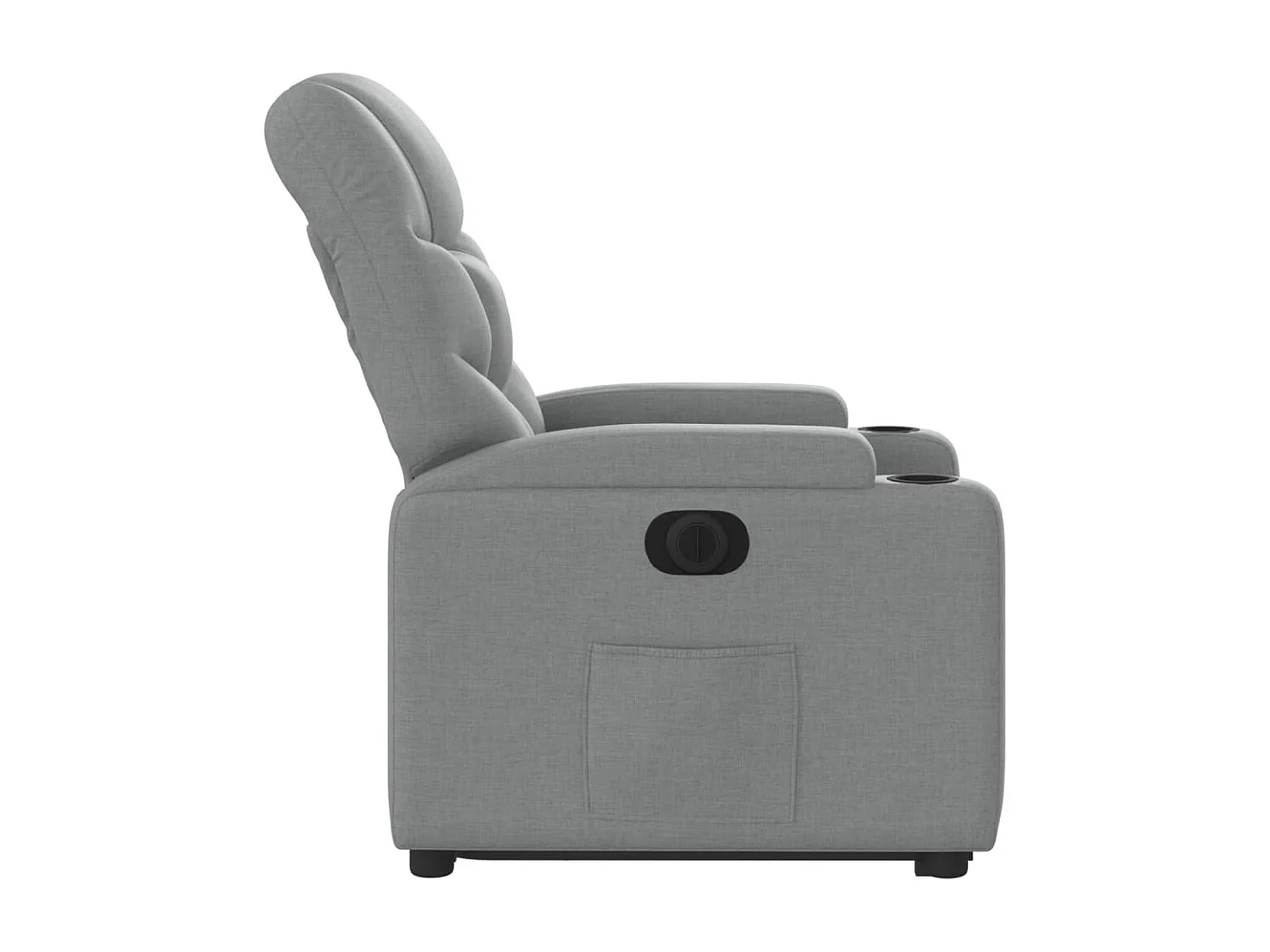 Fauteuil inclinable électrique gris clair tissu