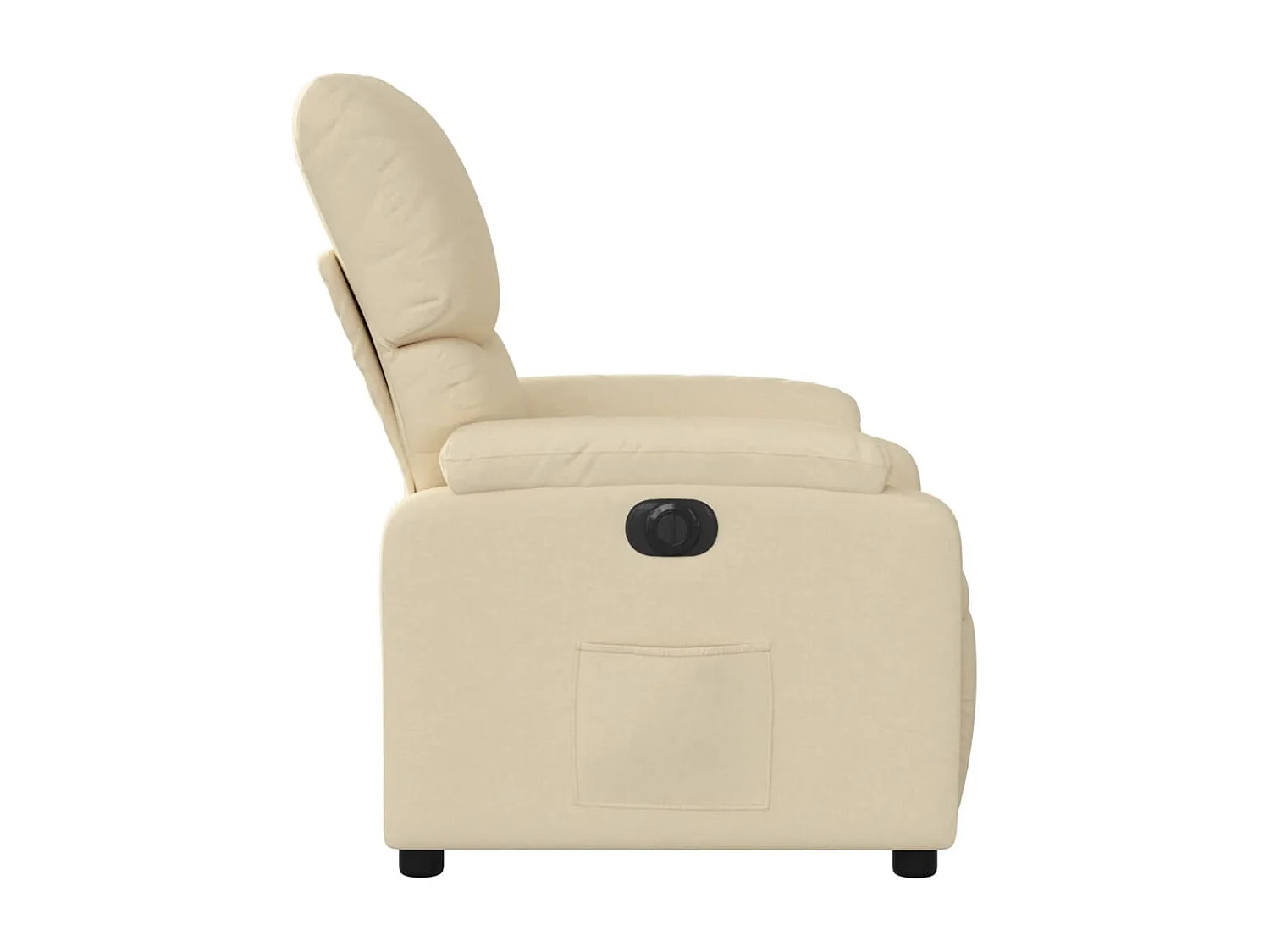 Fauteuil inclinable électrique Crème Tissu
