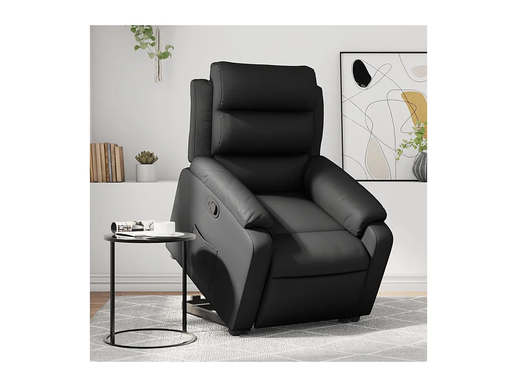 Fauteuil inclinable Noir Similicuir