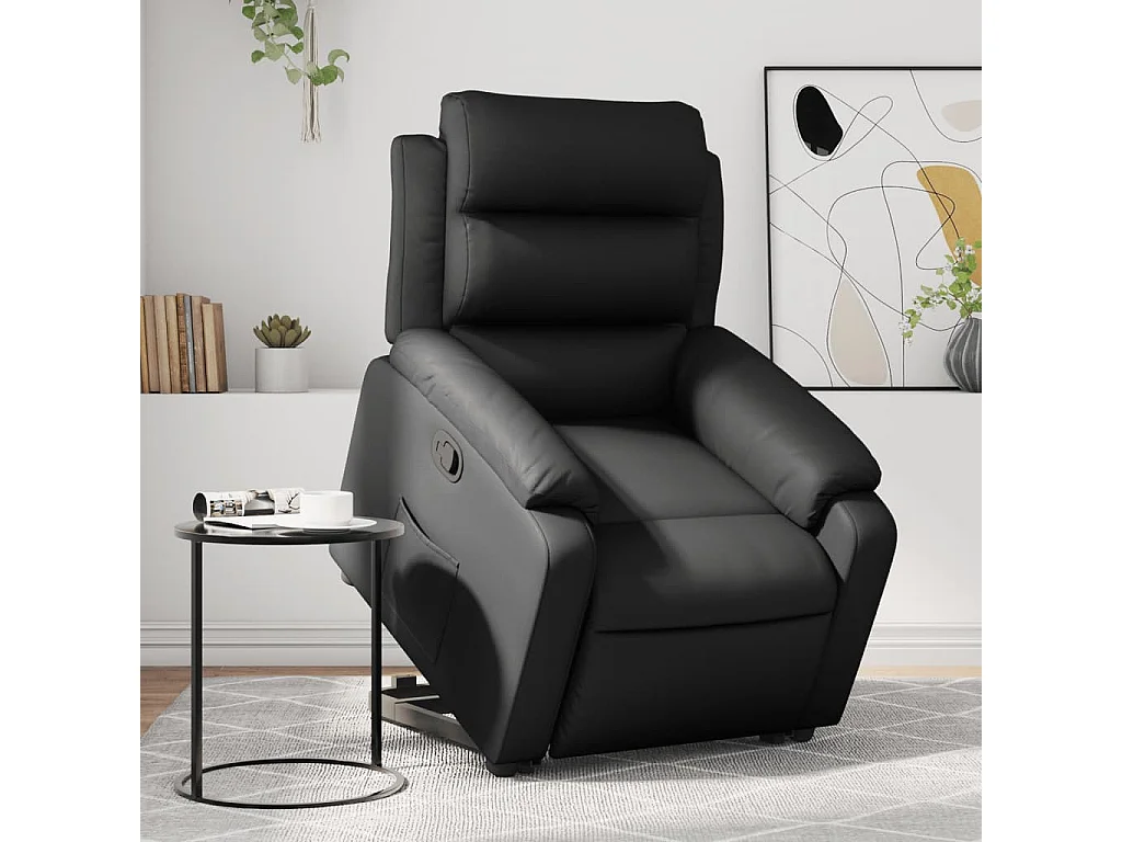Fauteuil inclinable Noir Similicuir