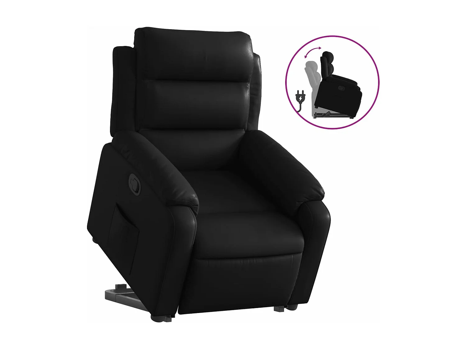 Fauteuil inclinable Noir Similicuir