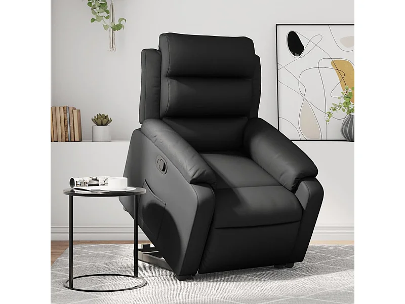 Fauteuil inclinable Noir Similicuir