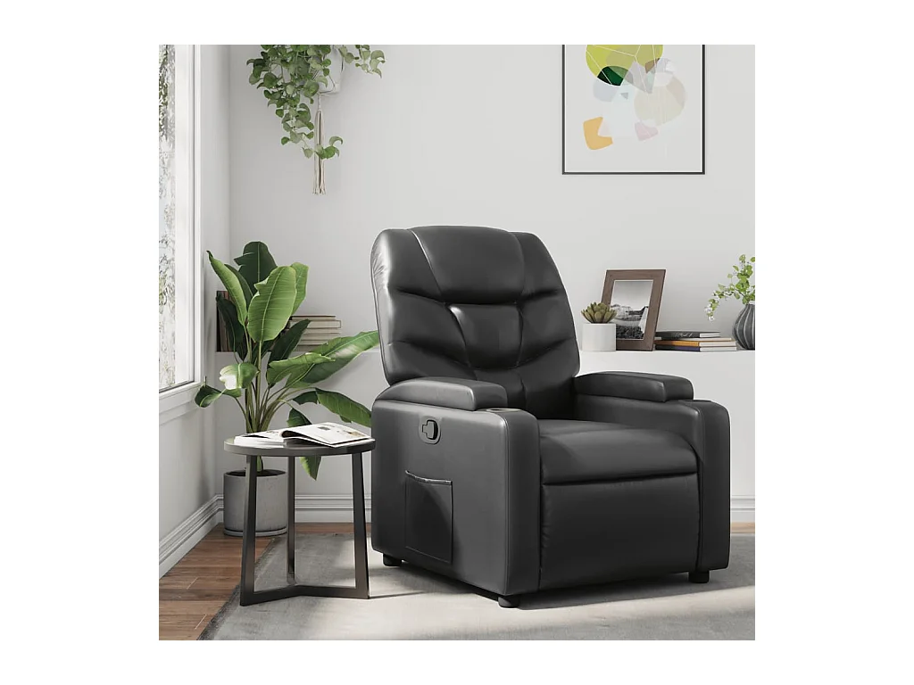 Fauteuil inclinable Noir Similicuir