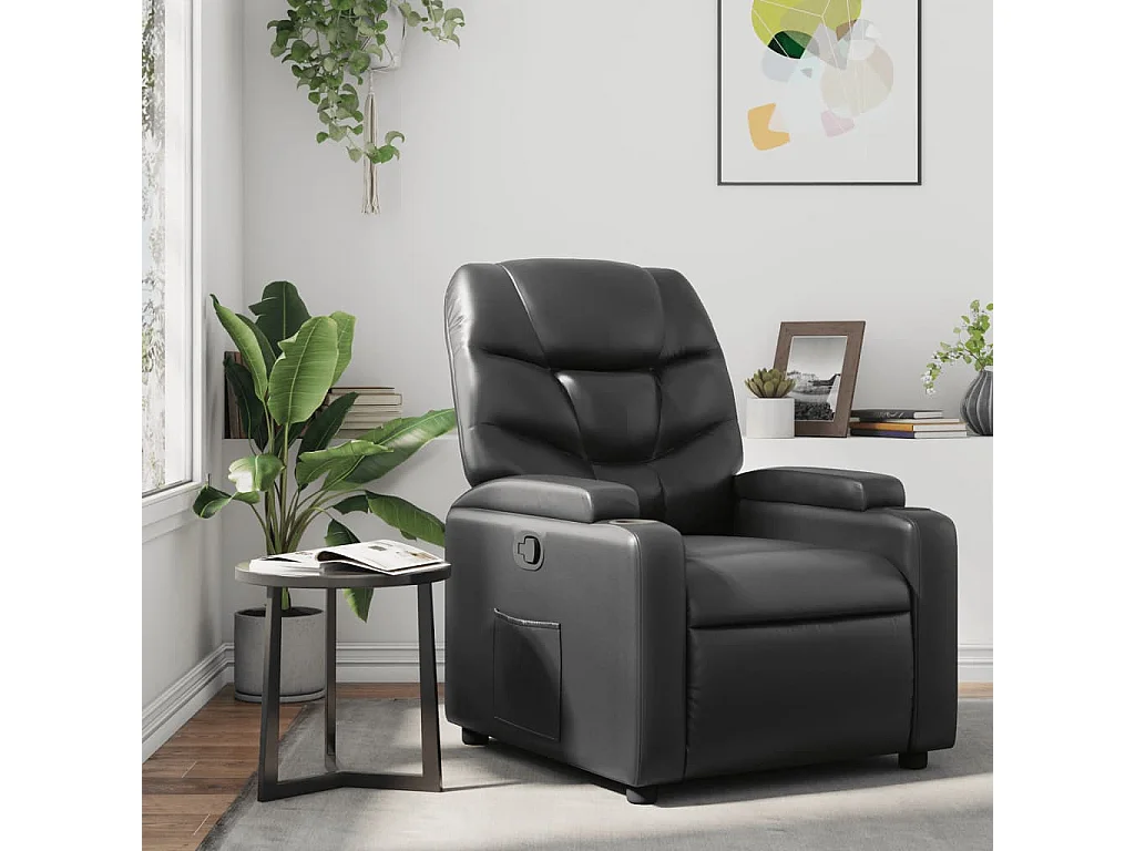 Fauteuil inclinable Noir Similicuir