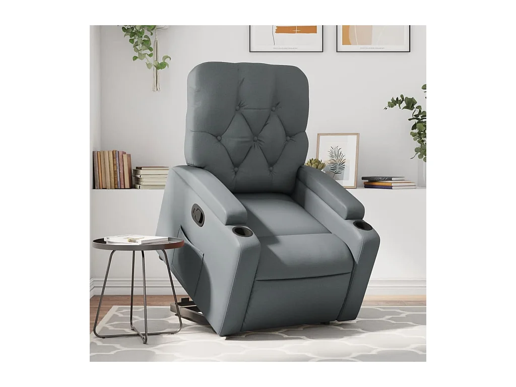 Fauteuil inclinable Gris Similicuir