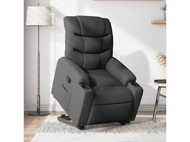 Fauteuil inclinable Gris foncé Tissu