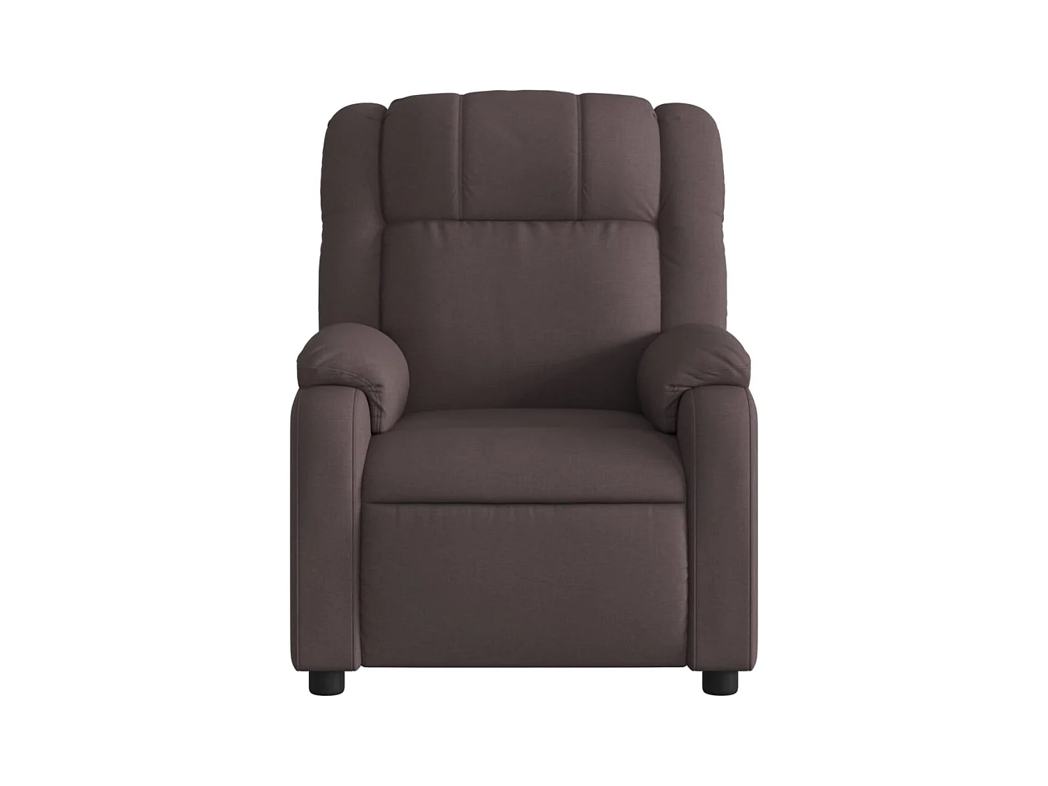 Fauteuil inclinable électrique Marron foncé Tissu