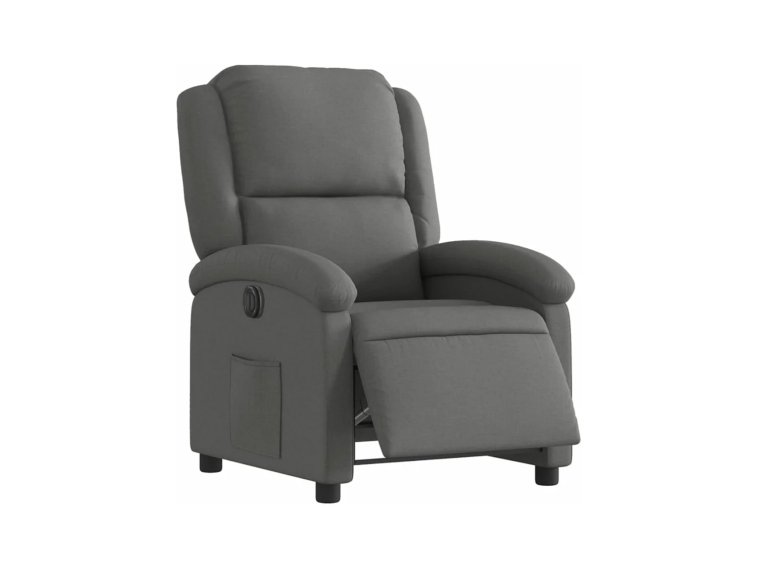 Fauteuil inclinable électrique Gris foncé Tissu