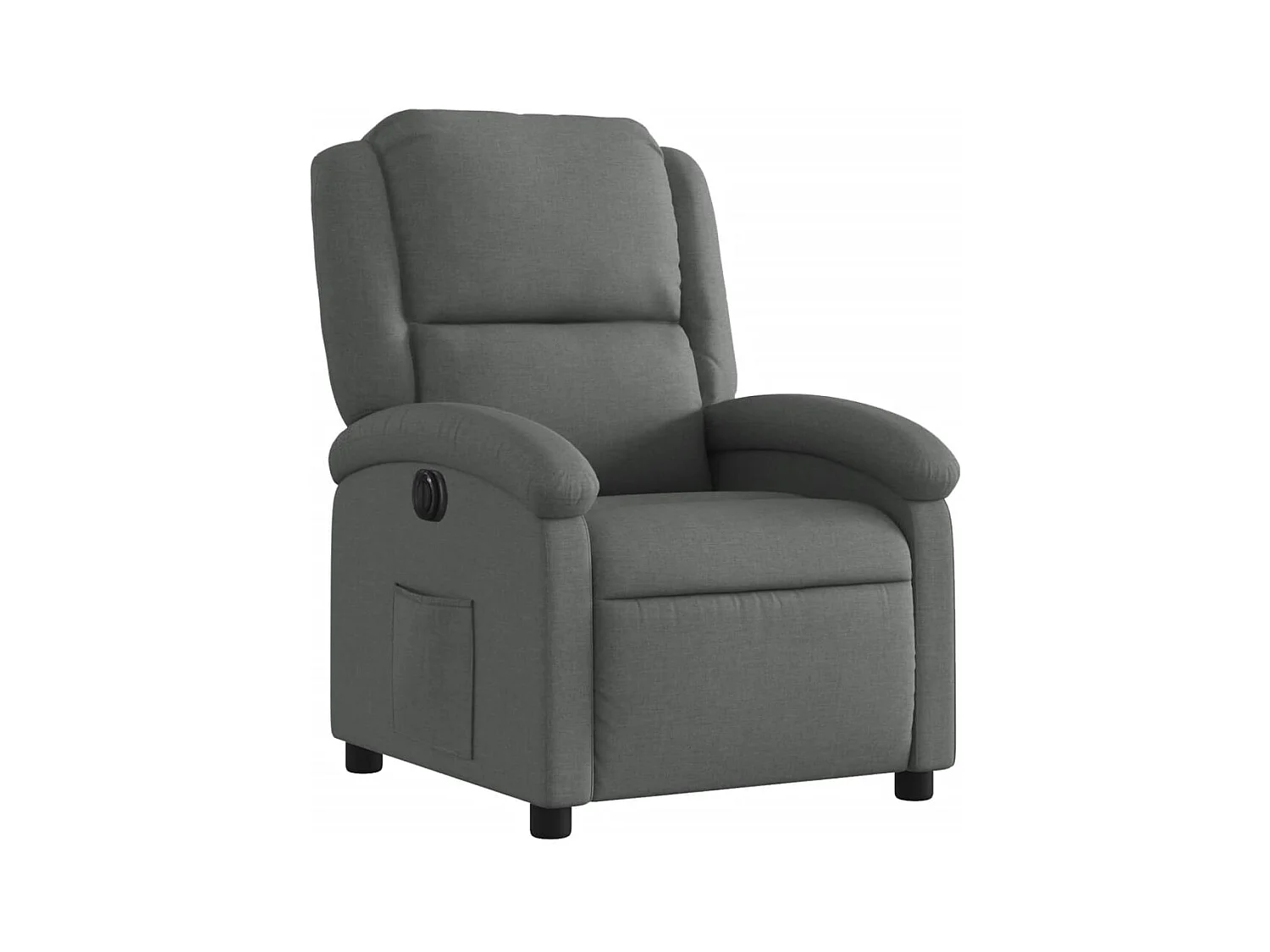 Fauteuil inclinable électrique Gris foncé Tissu
