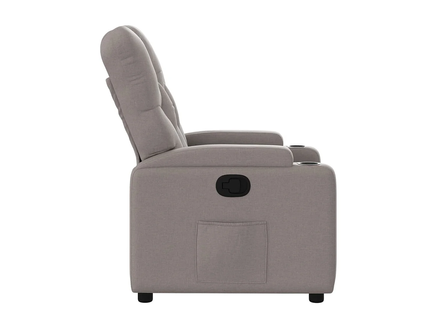 Fauteuil verstelbaar stof taupe