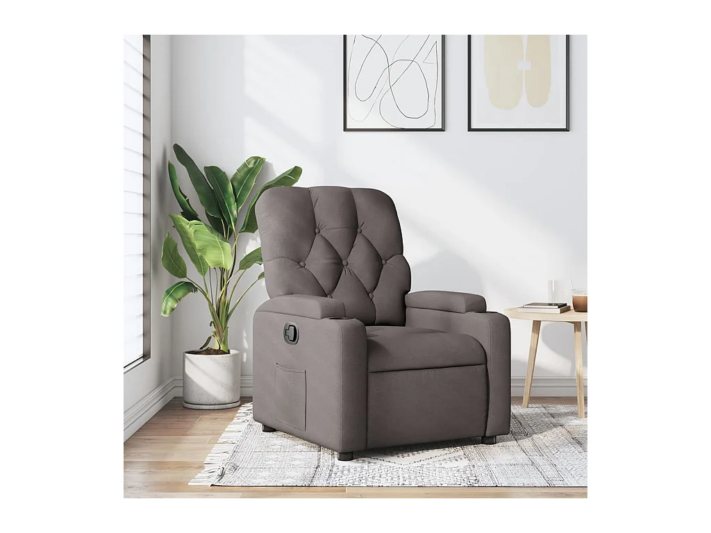 Fauteuil inclinable Taupe Tissu