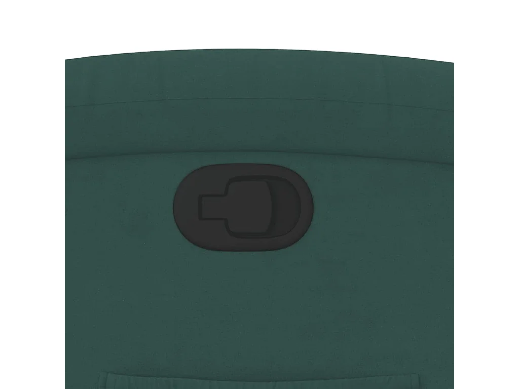 Sillón reclinable de terciopelo verde oscuro
