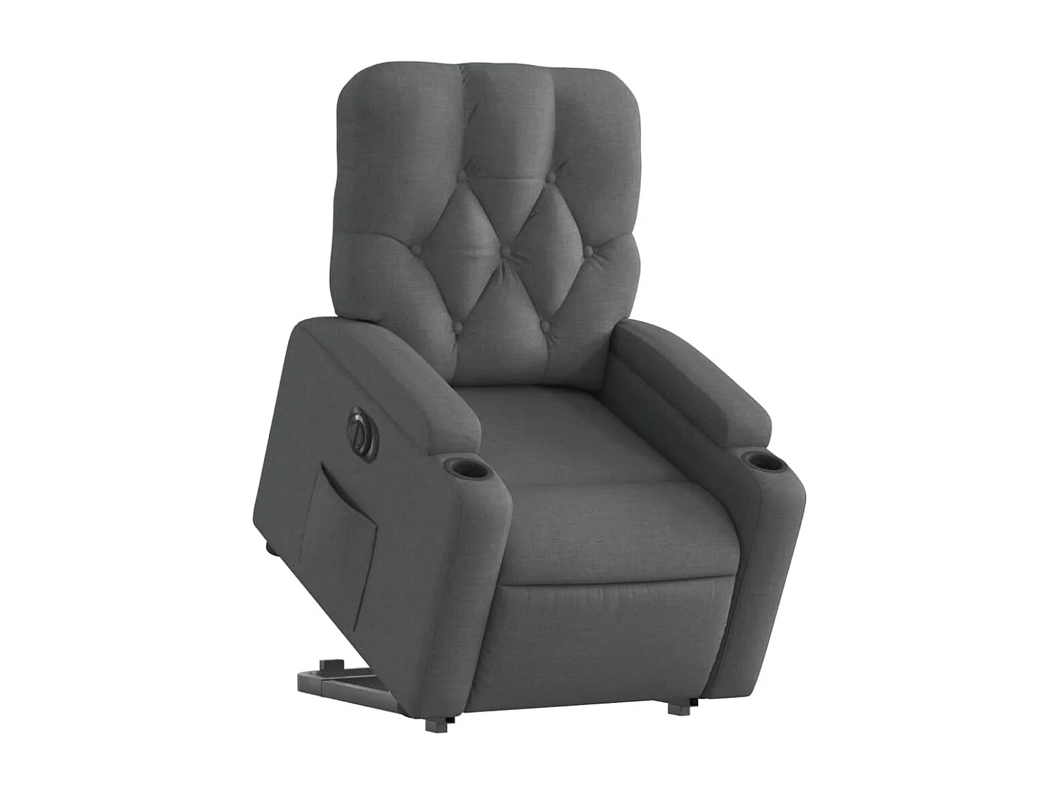 Fauteuil inclinable électrique gris foncé tissu