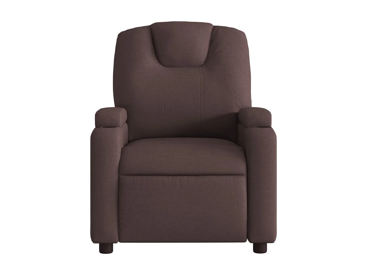 Fauteuil inclinable électrique Marron foncé Tissu