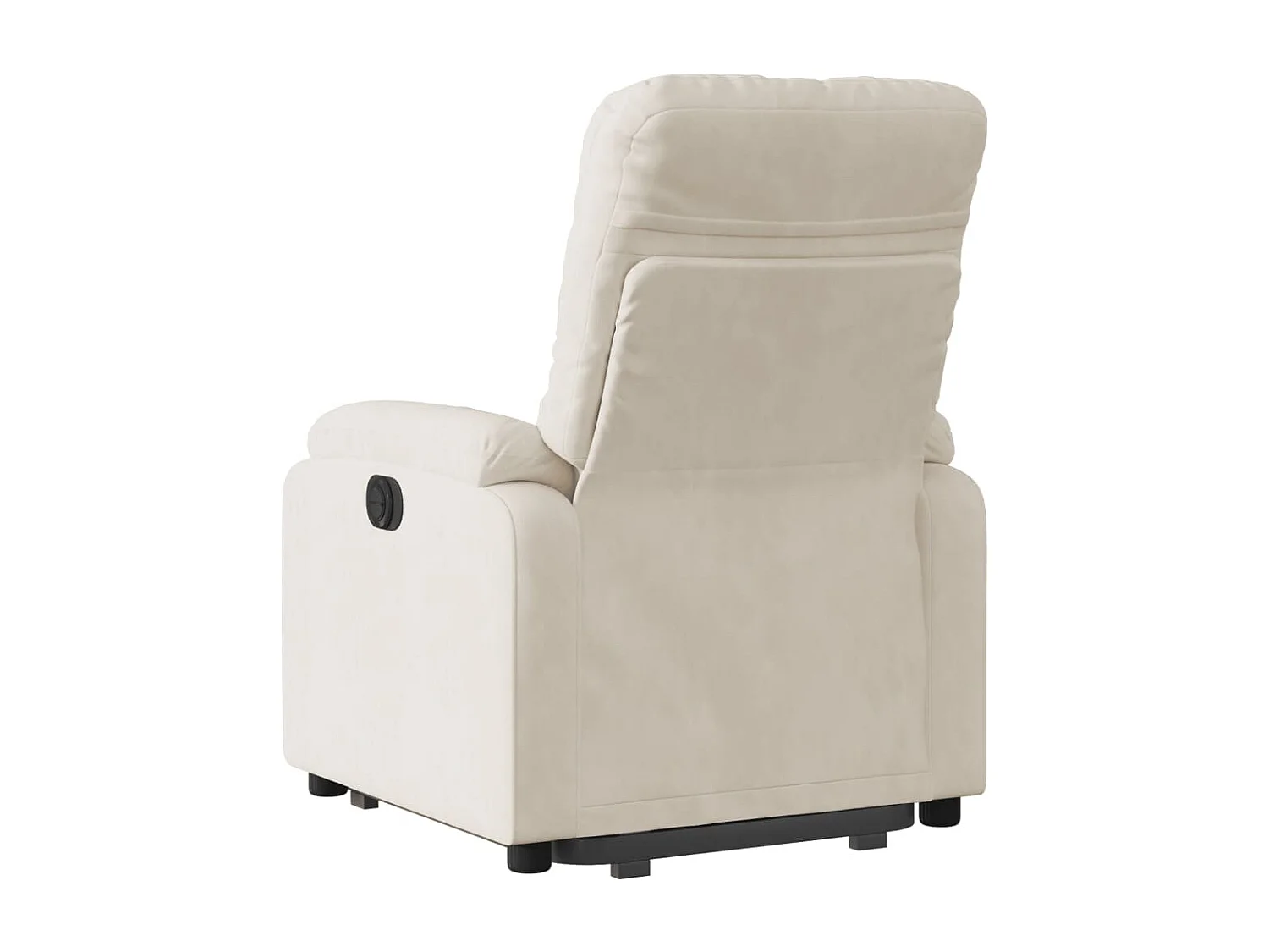 Fauteuil inclinable électrique beige tissu microfibre