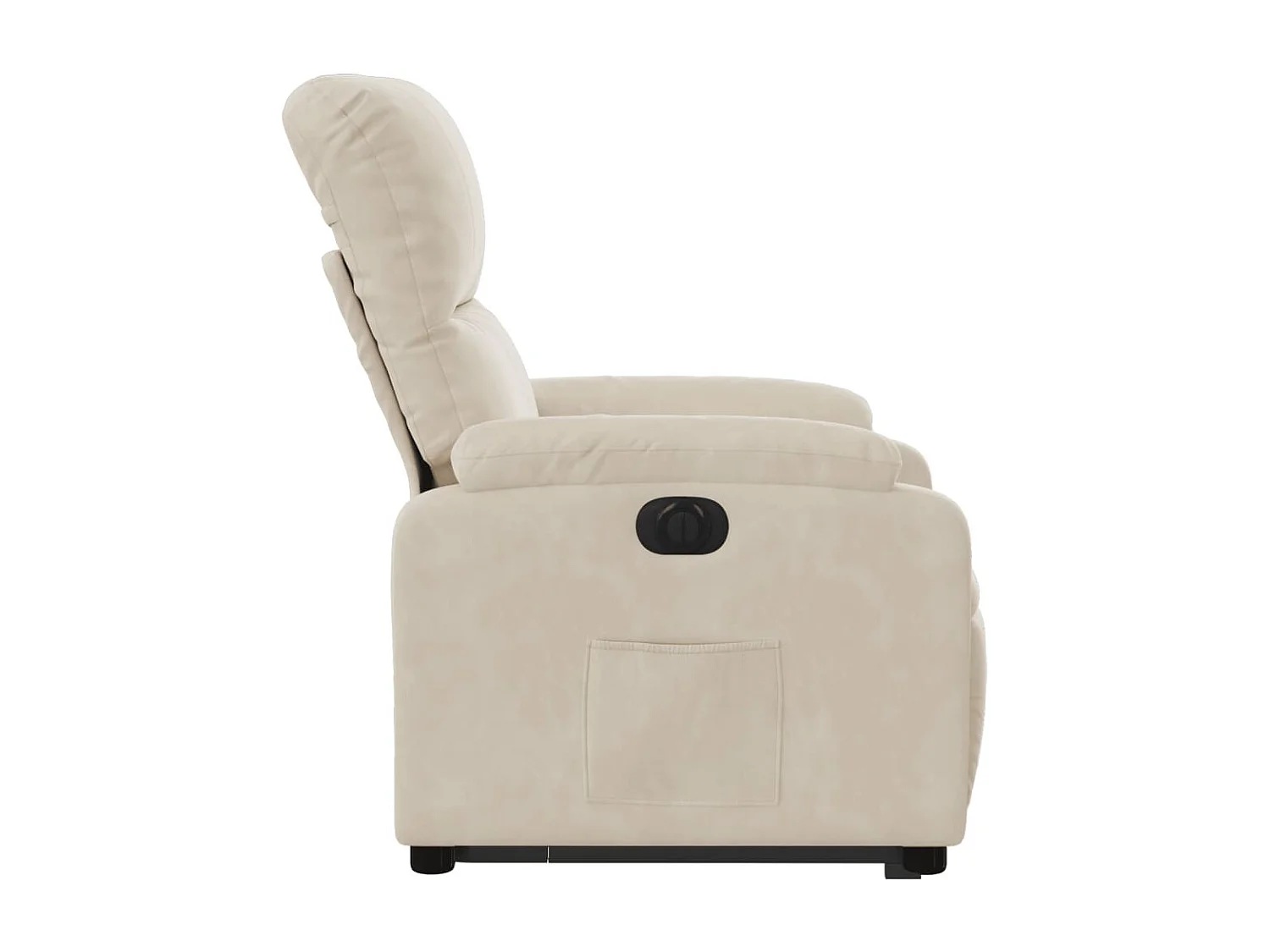 Fauteuil inclinable électrique beige tissu microfibre