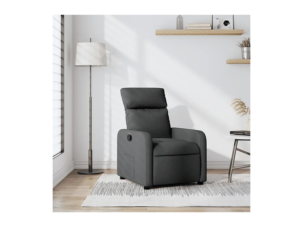 Fauteuil inclinable Gris foncé Tissu