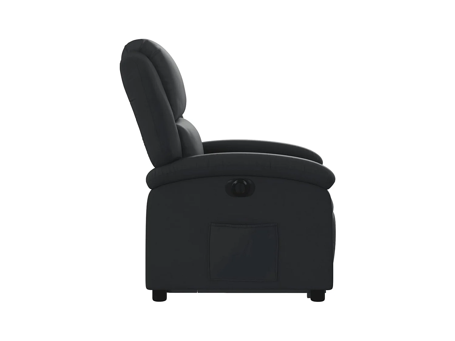 Fauteuil inclinable électrique noir cuir véritable
