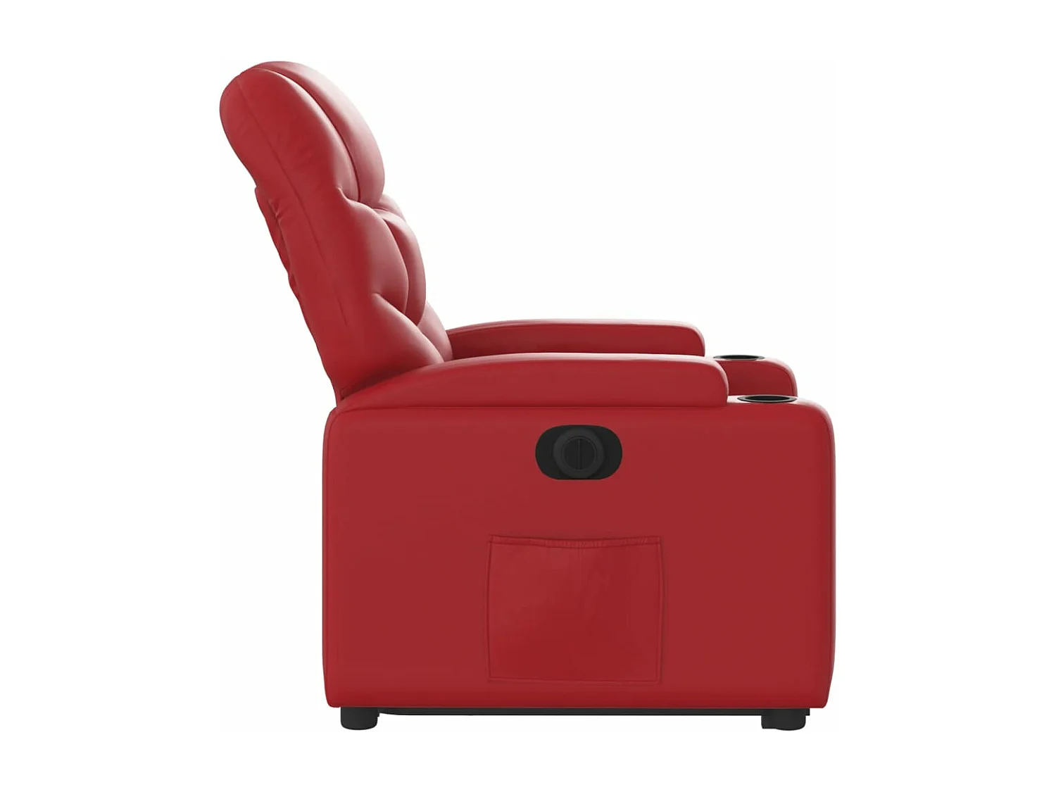 Fauteuil inclinable électrique rouge similicuir