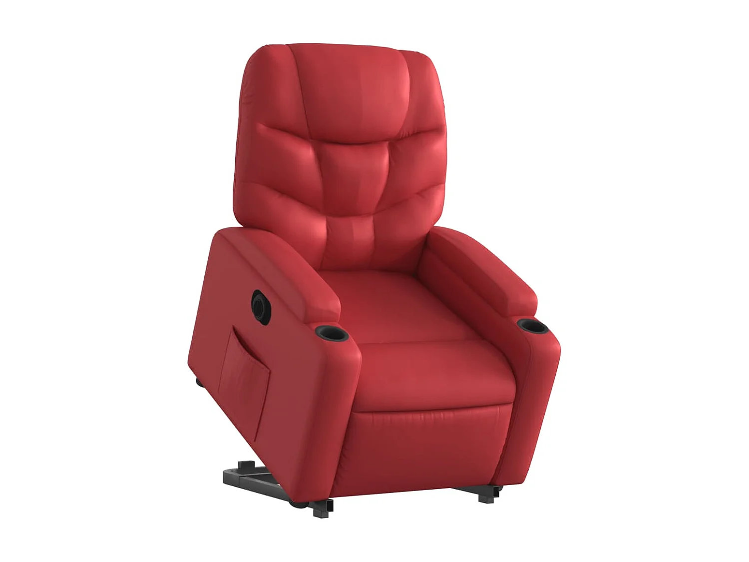 Sillón elevable eléctrico cuero artificial rojo