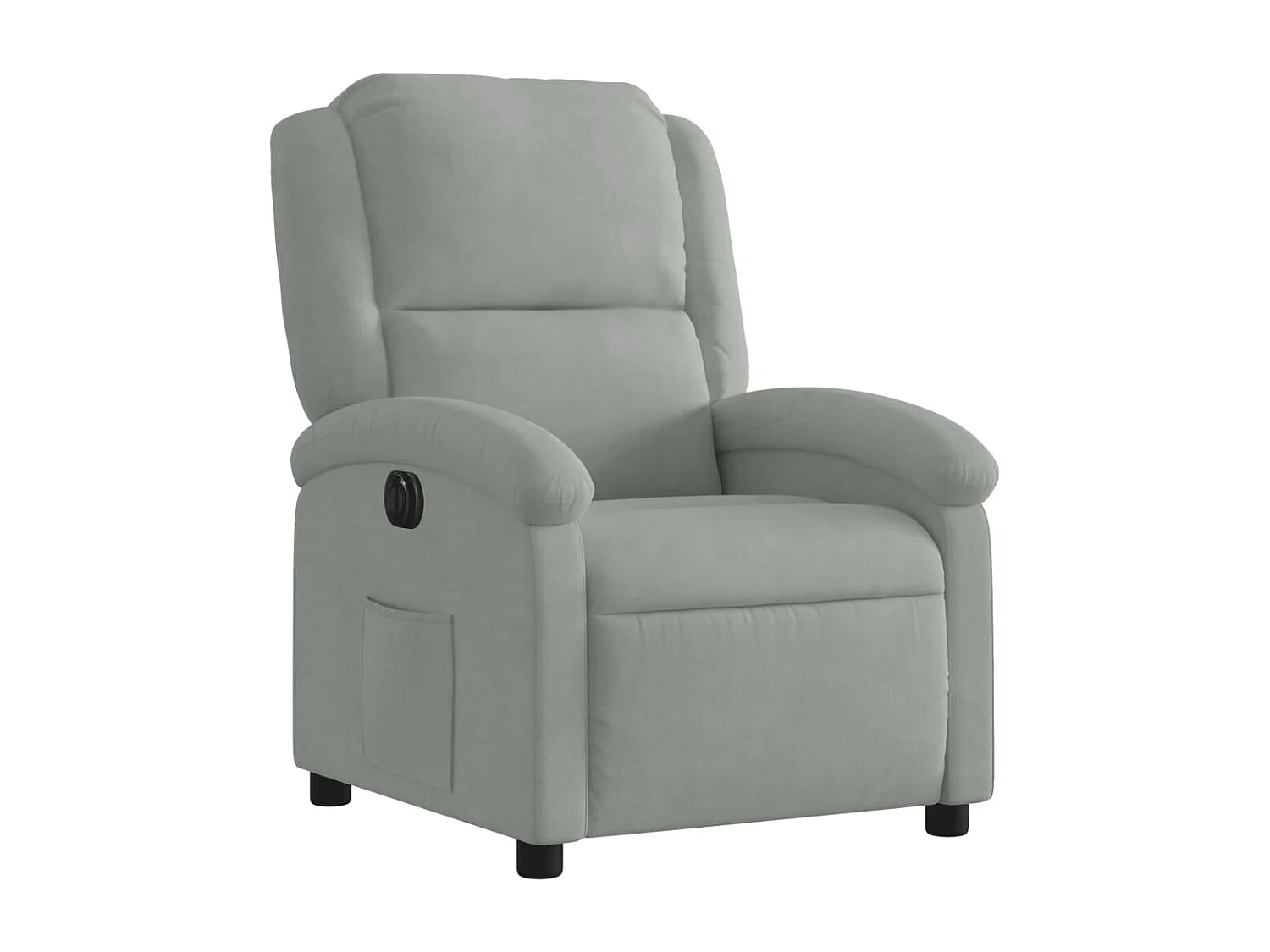 Fauteuil elektrisch verstelbaar stof lichtgrijs