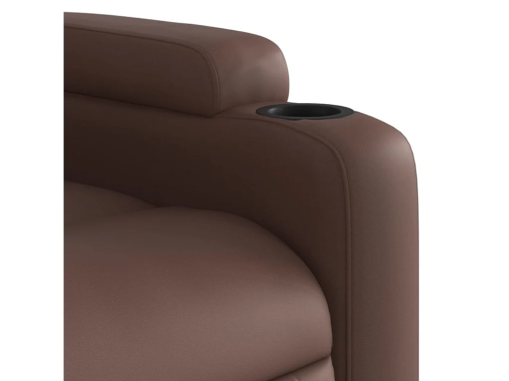 Fauteuil verstelbaar kunstleer bruin