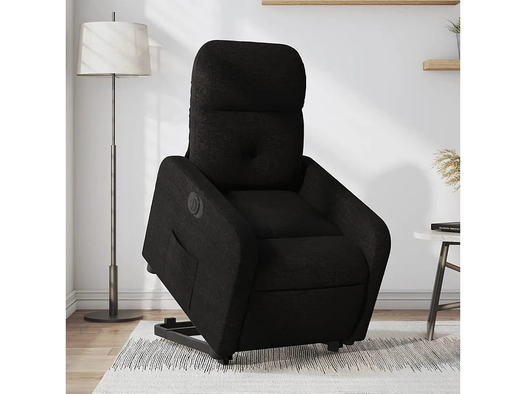Fauteuil inclinable électrique noir tissu