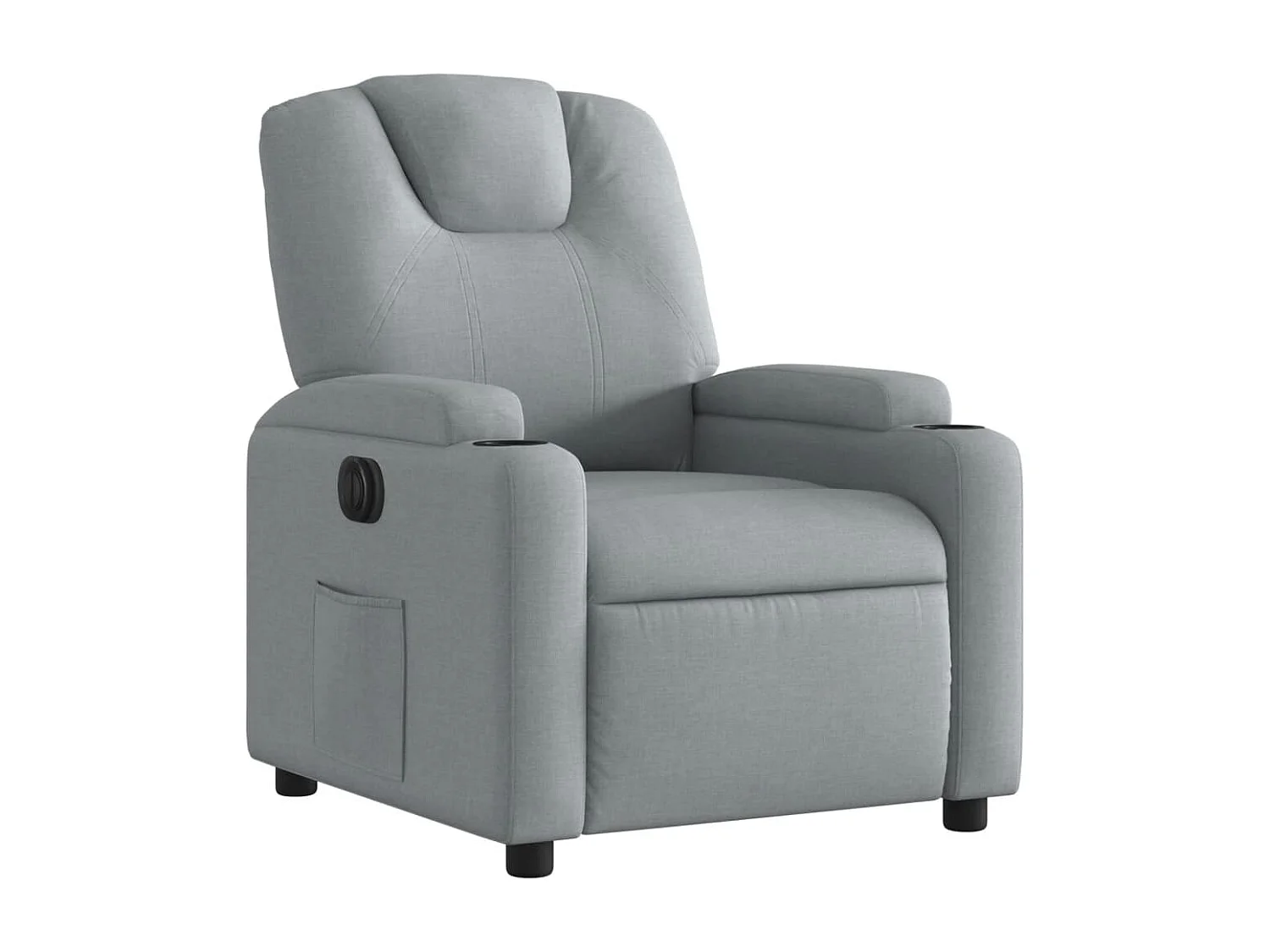 Fauteuil inclinable électrique Gris clair Tissu
