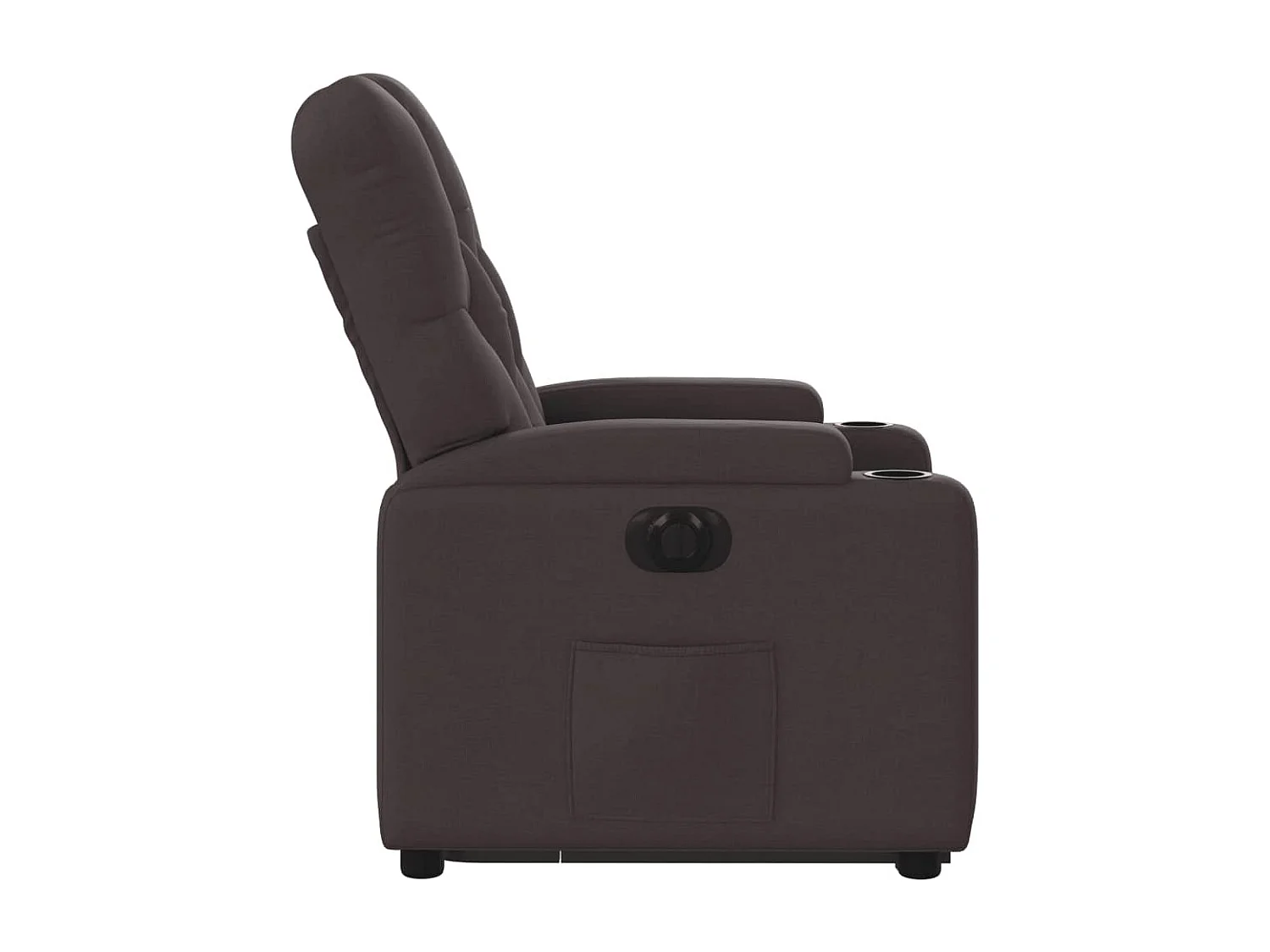 Fauteuil inclinable électrique marron foncé tissu