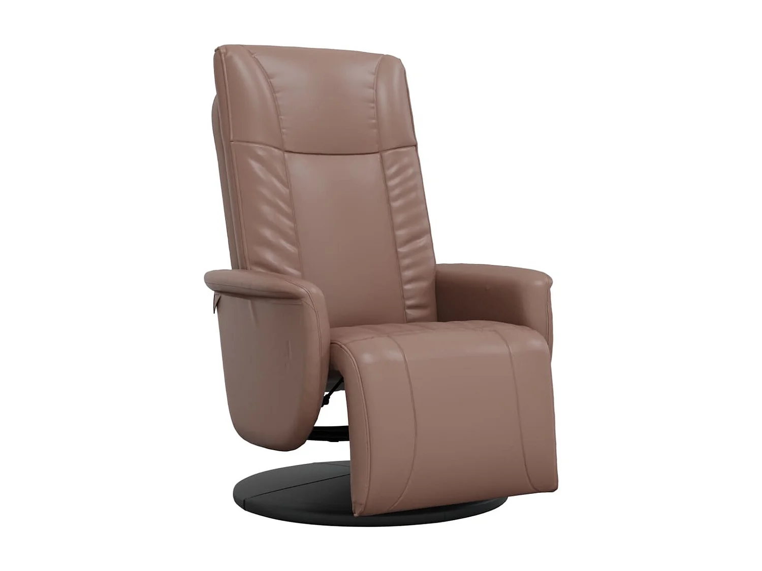 Fauteuil inclinable avec repose-pieds marron similicuir