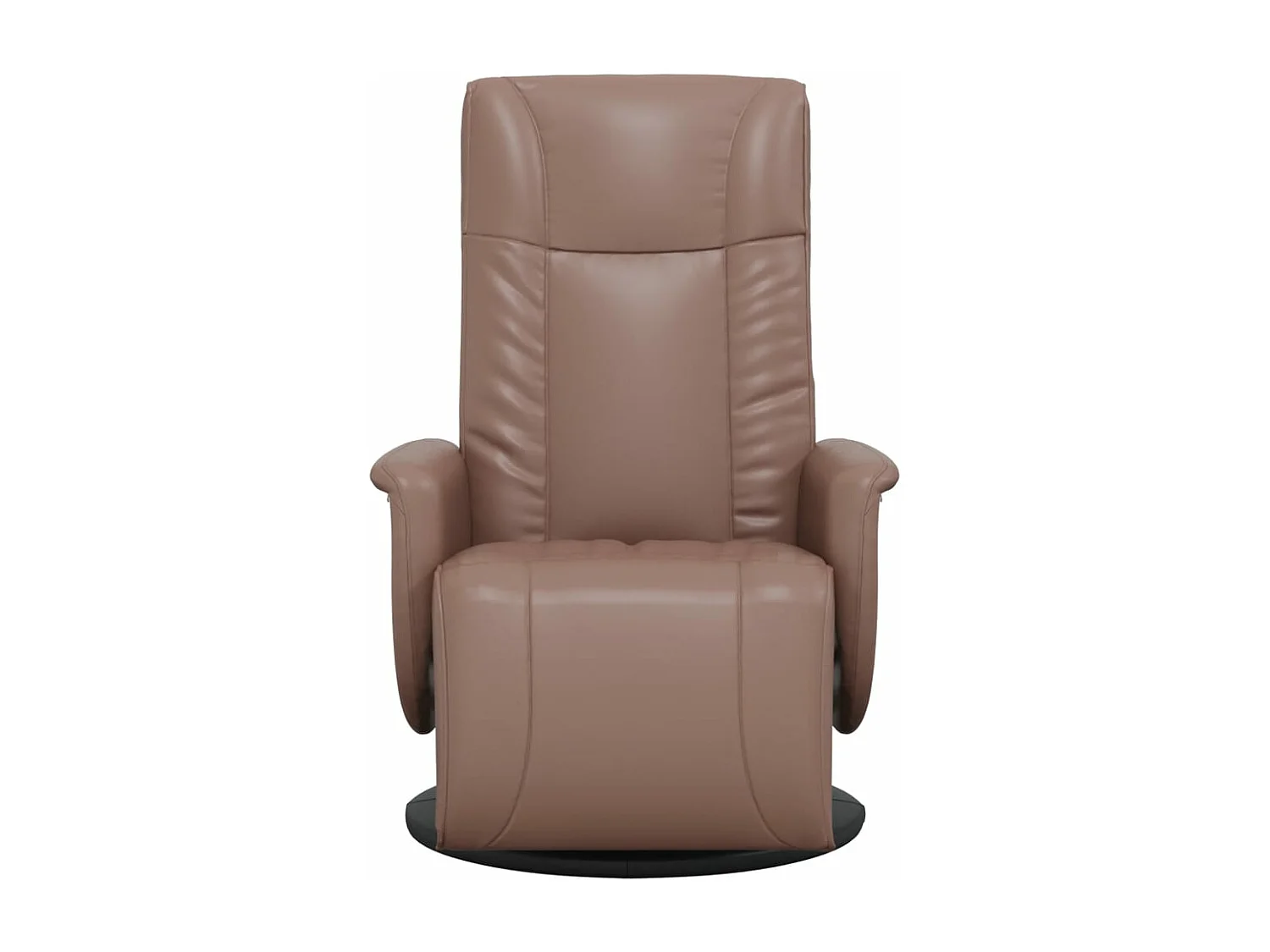 Fauteuil inclinable avec repose-pieds marron similicuir