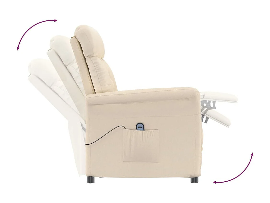 Fauteuil inclinable électrique Beige Microfibre
