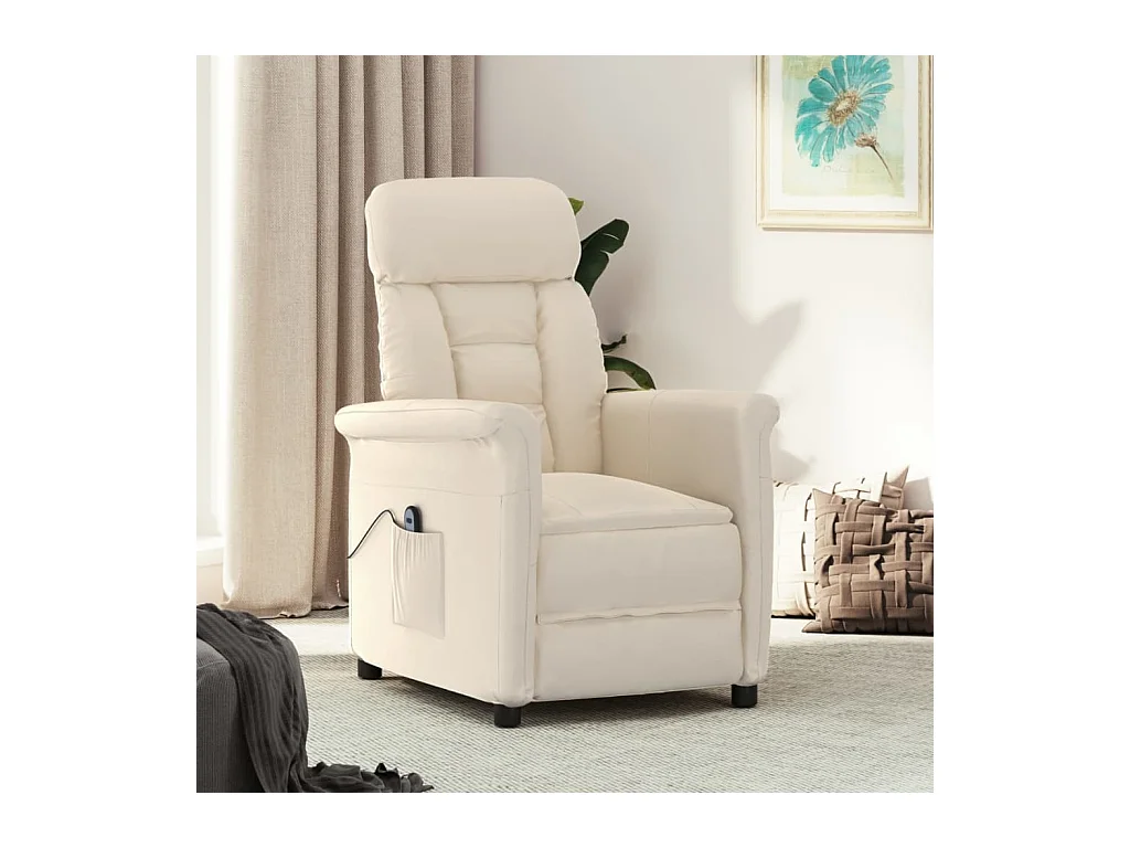 Fauteuil inclinable électrique Beige Microfibre