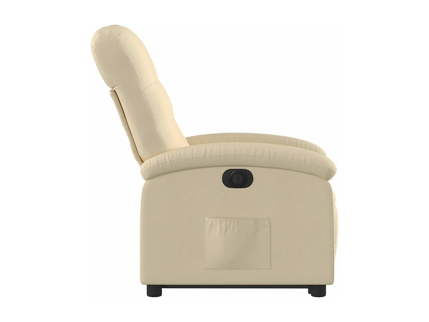 Fauteuil inclinable électrique crème tissu