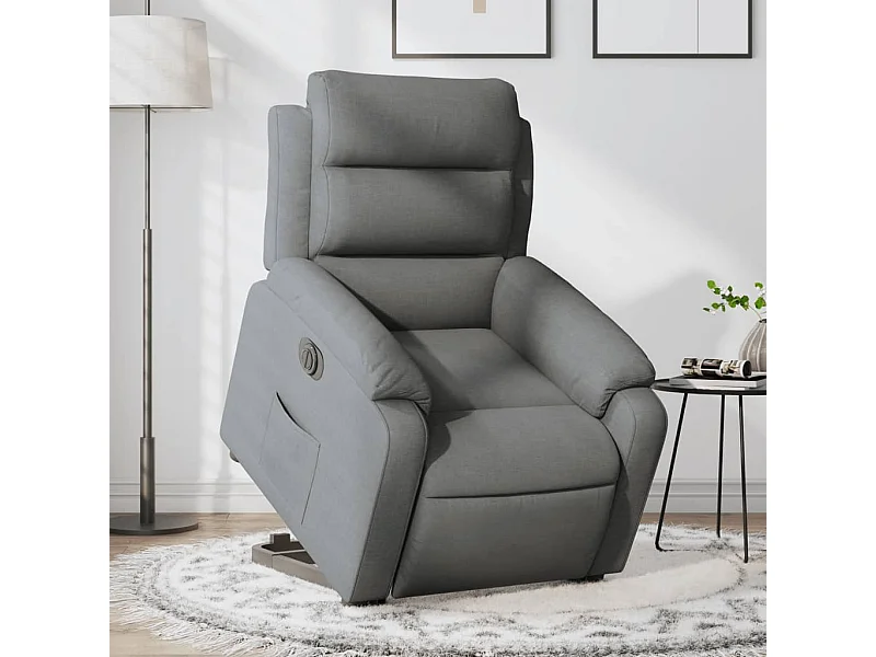 Fauteuil inclinable électrique gris foncé tissu