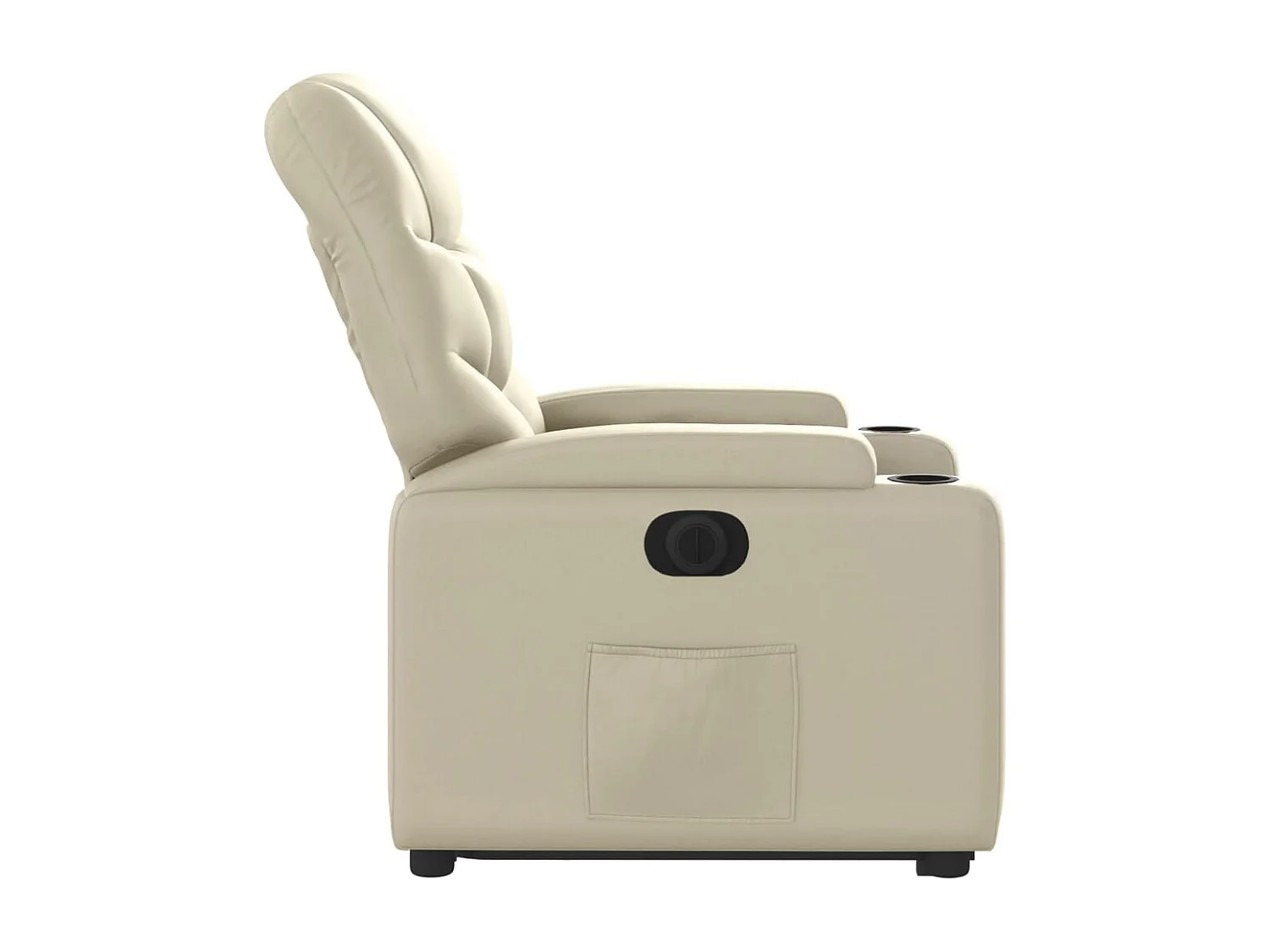 Fauteuil inclinable électrique crème similicuir