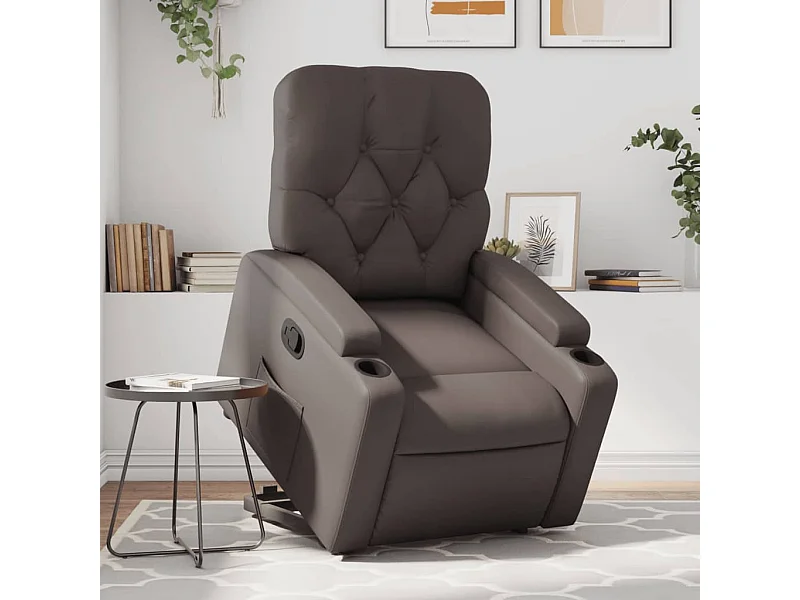 Fauteuil inclinable marron similicuir